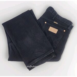 Wrangler 13MWZWK Black Jeans Cowboy Cut Regular Fit 100% Cotton 5 Pocket‎  38x34